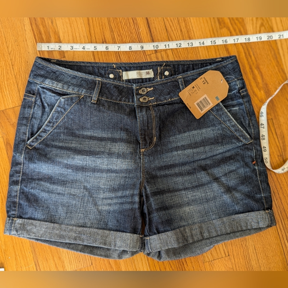 Route 66 Women's Dark Blue Jean Shorts